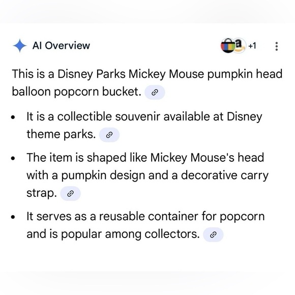 Disney World Mickey Mouse Balloon Pumpkin Popcorn Bucket Halloween DISNEY PARKS - Picture 9 of 9